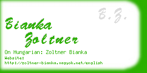bianka zoltner business card